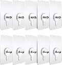 Adhesive Screw Hooks for Wall (Pack of 10)