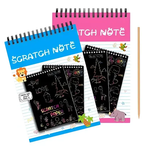 [S456] Rainbow Scratch Book ( 2 Pcs )