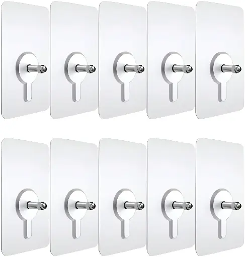 [S106] Adhesive Screw Hooks for Wall (Pack of 10)