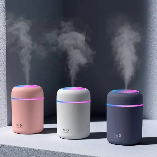 [S118] Humidifiers with Colorful Light for Room, Bedroom, Office, Car  (300 ml)