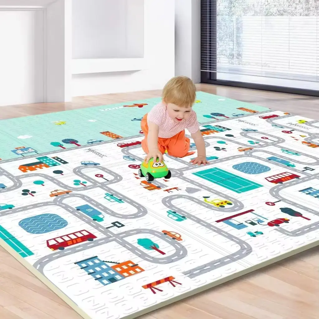 Reversible/Double Sided Baby Play Mat (180x120cm / 1 Pc)