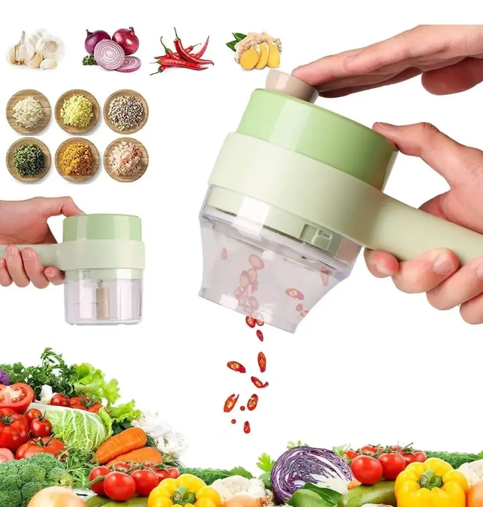 4 in 1 Electric Handheld Vegetable Cutter